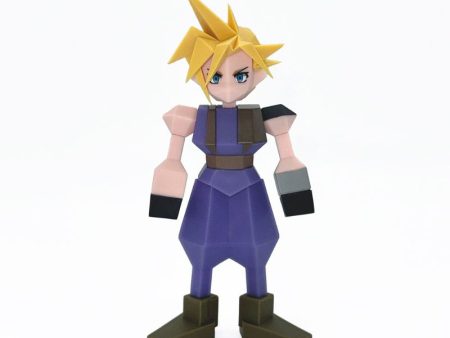 Square Enix Final Fantasy VII Polygon Soft Vinyl Cloud Strife Figure JAPAN Online Hot Sale