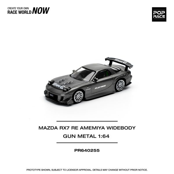 POPRACE Mazda RX7 Re-Amemiya Gun Metal 1 64 JAPAN OFFICIAL Hot on Sale