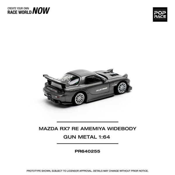 POPRACE Mazda RX7 Re-Amemiya Gun Metal 1 64 JAPAN OFFICIAL Hot on Sale