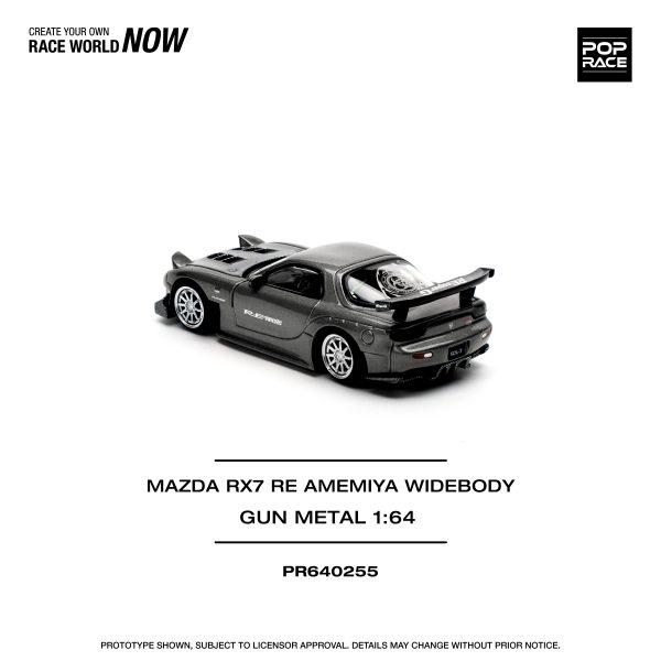 POPRACE Mazda RX7 Re-Amemiya Gun Metal 1 64 JAPAN OFFICIAL Hot on Sale