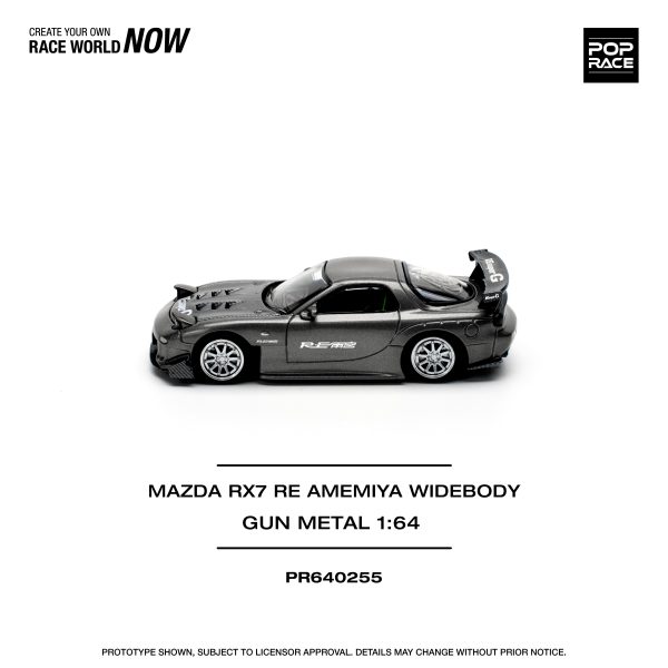 POPRACE Mazda RX7 Re-Amemiya Gun Metal 1 64 JAPAN OFFICIAL Hot on Sale