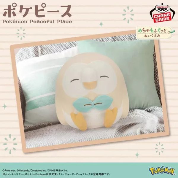 Banpresto Mecha Mofugutto Pokemon Rowlet Plush Doll JAPAN OFFICIAL Discount