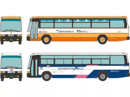 The Bus Collection Chugoku Highway Bus 50th Anniverssary Set of 2 Cars JAPAN on Sale