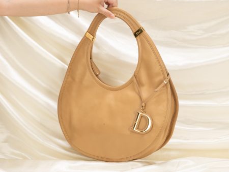 Rare Dior Lambskin Croissant Hobo Hot on Sale