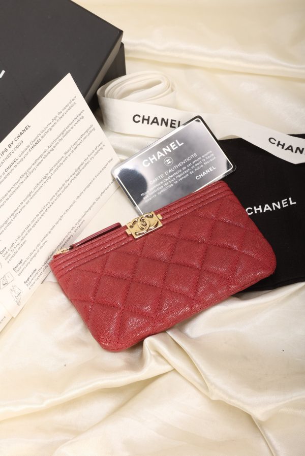 Chanel 2019 Caviar Boy Pouch Discount