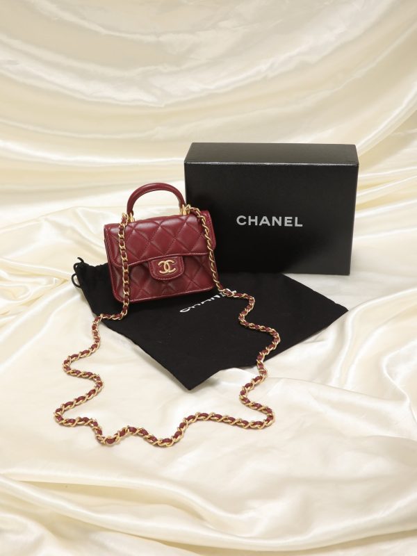 Chanel Lambskin Mini Top Handle Crossbody Hot on Sale