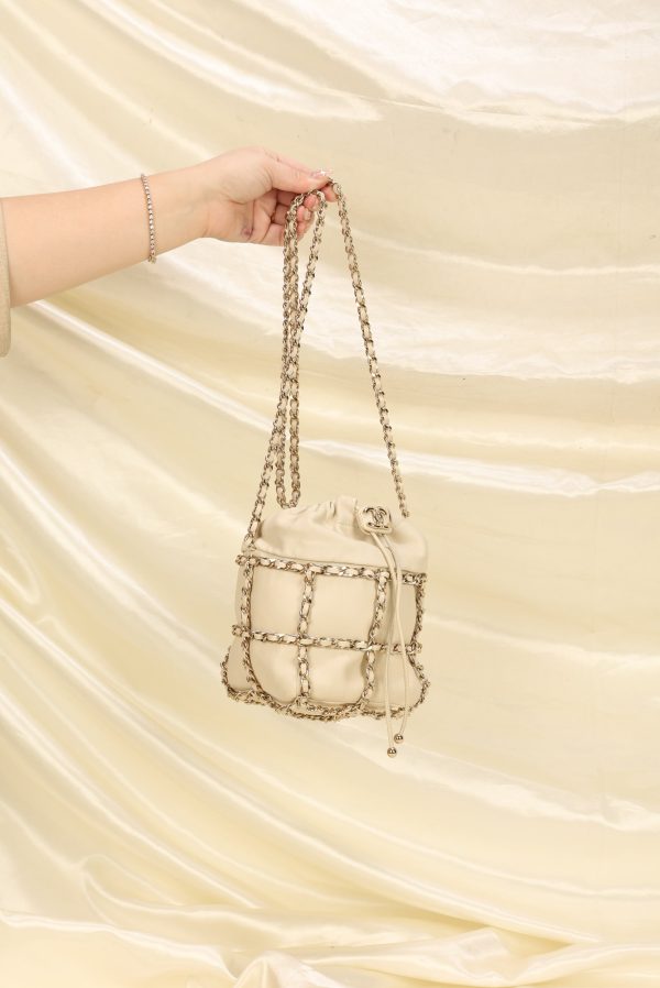 Chanel 2020 Frame Chain Basket Mini Bucket Bag For Discount