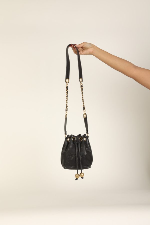 Chanel 1991 Lambskin Mini Bucket Bag Discount