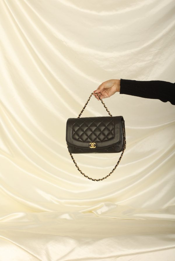 Chanel 1994 Lambskin Medium Diana Hot on Sale