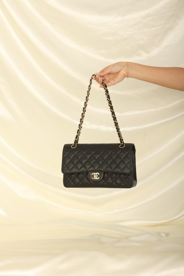 Chanel 2002 Caviar Medium Double Flap on Sale