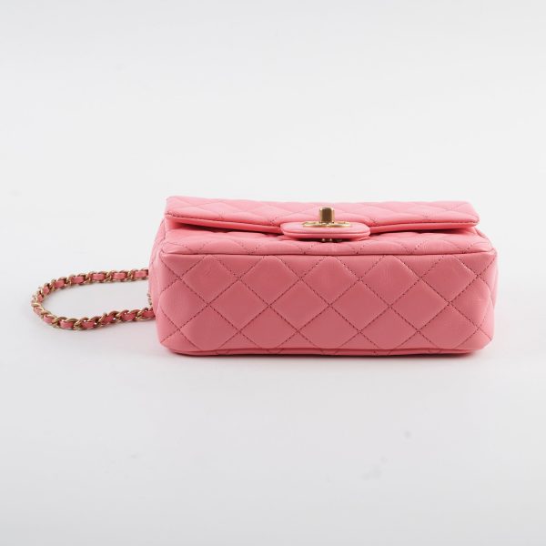 Chanel Crush Mini Rectangular Bright Pink Microchipped 2022 Supply