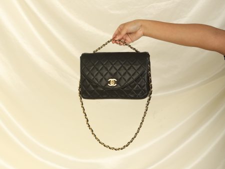 Chanel 1989 Lambskin Single Round Flap For Discount