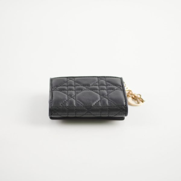 Christian Dior Black Lambskin Wallet For Sale