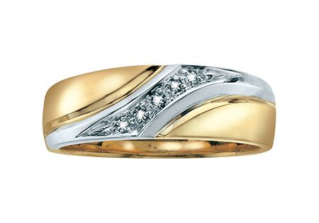 Matching Wedding Diamond Bands Diamond Band 10 Karat Gold (0.05CT TDW) Supply