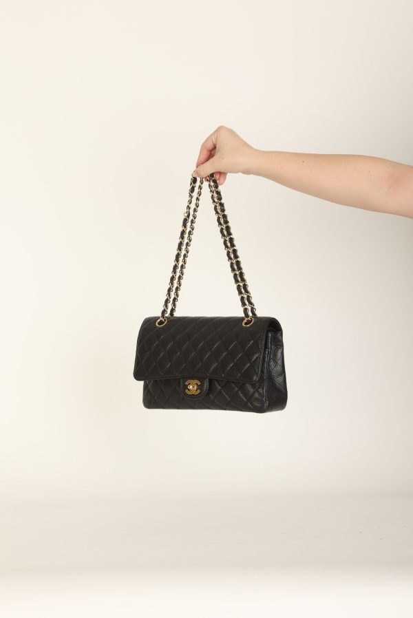 Chanel 2009 Caviar Medium Double Flap Online Hot Sale