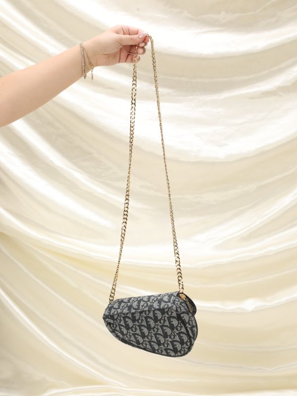 Dior Mini Saddle Pouch on Chain Hot on Sale