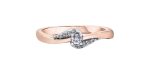 Engagement Ring 10 Karat Rose & White Gold  - Canadian Diamond Sale