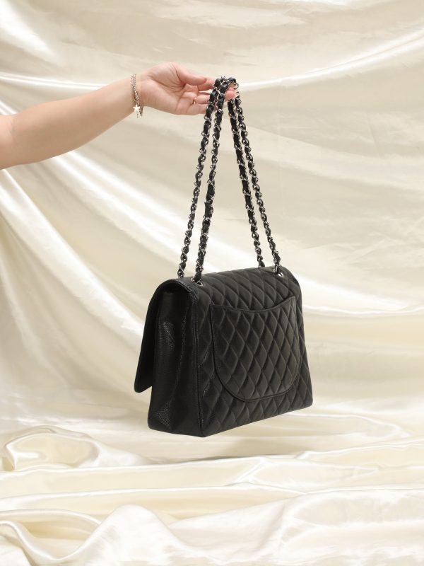 Chanel Caviar Jumbo Classic Flap For Sale