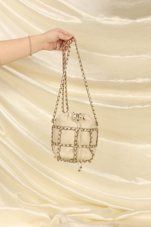 Chanel 2020 Frame Chain Basket Mini Bucket Bag For Discount