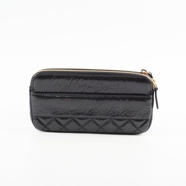 Chanel Double Zip Wallet On Chain WOC Black For Cheap