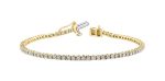 Ladies 10 Karat Yellow Gold Diamond Bracelet (2.00TDW) Online now