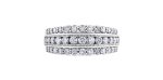 10 Karat Gold Triple Diamond Row Ring Cheap