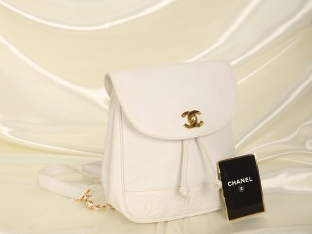 Chanel Caviar Logo Backpack For Sale