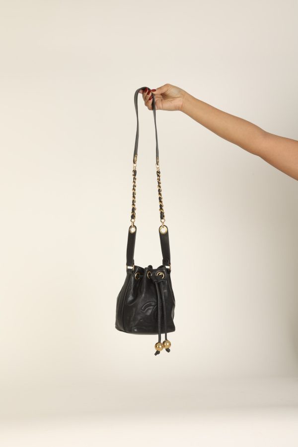 Chanel 1991 Lambskin Mini Bucket Bag Discount