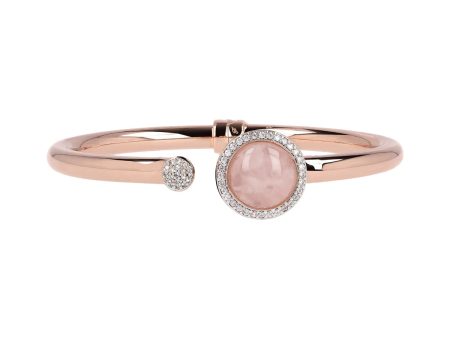 Bronzallure Rose Quartz Bangle on Sale