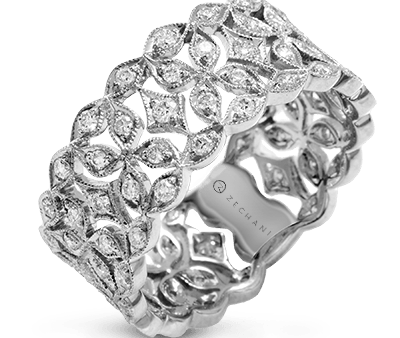 Ladies 14KTWhite Gold Statement Ring (0.74TDW) Hot on Sale