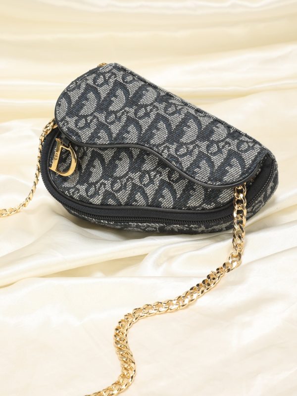 Dior Mini Saddle Pouch on Chain Hot on Sale