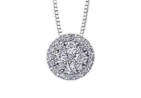 Ladies 14KT White Gold Diamond Necklace (0.33TDW) Fashion