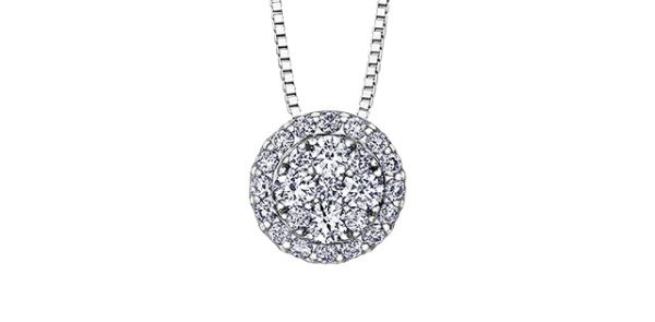 Ladies 14KT White Gold Diamond Necklace (0.33TDW) Fashion