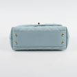 Chanel Caviar Small Coco Handle Light Blue Microchip Fashion