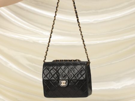 Chanel Lambskin Mini Half Flap Black Supply