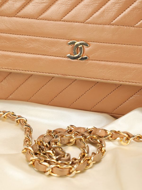 Chanel Lambskin Nude Shoulder Bag For Discount