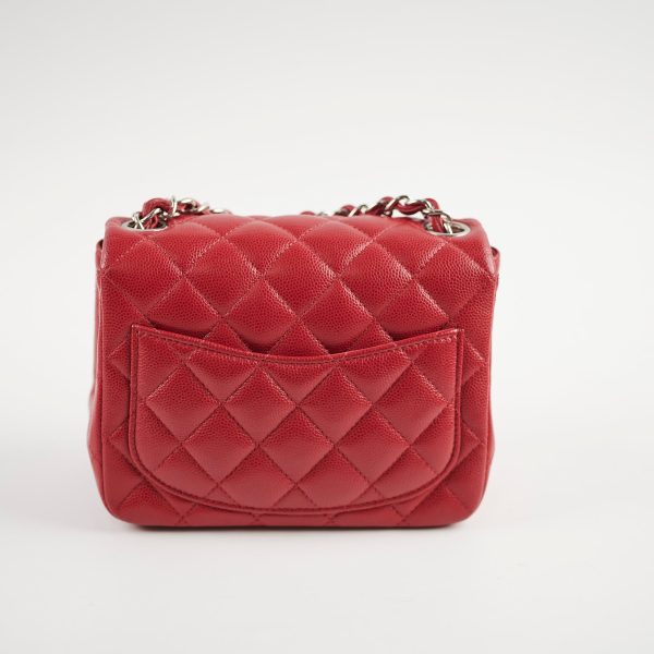 Chanel Mini Square Caviar Red 26 series Online