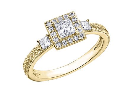 Engagement Ring 10 Karat Gold Canadian Diamond Discount