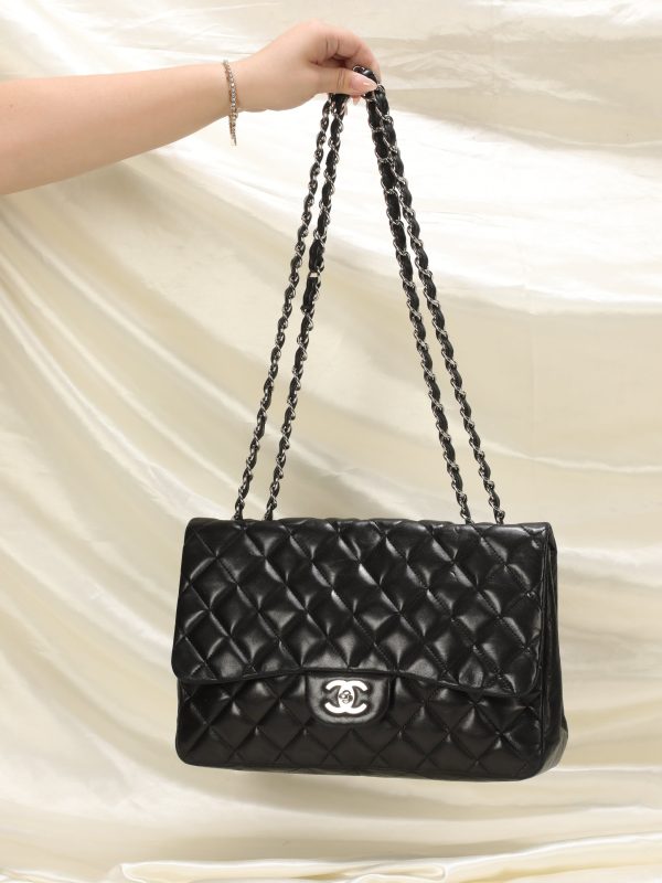 Chanel Lambskin Jumbo Half Flap For Cheap