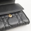 Christian Dior Black Lambskin Wallet For Sale