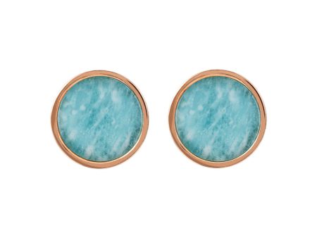 Bronzallure Alba Disc Amazonite Studs For Discount