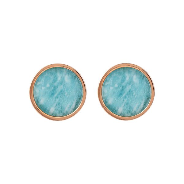 Bronzallure Alba Disc Amazonite Studs For Discount