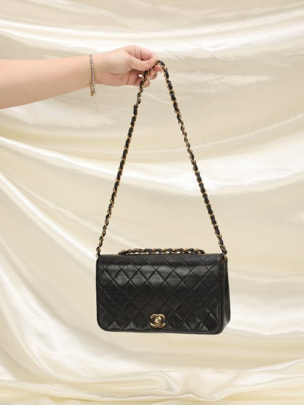 Chanel Medium Lambskin Turnlock Full Flap Cheap