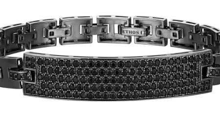 ETHOS  BLACK ICE  GUN COLOR GEN BLK SAPPHIRE BRACELET Cheap