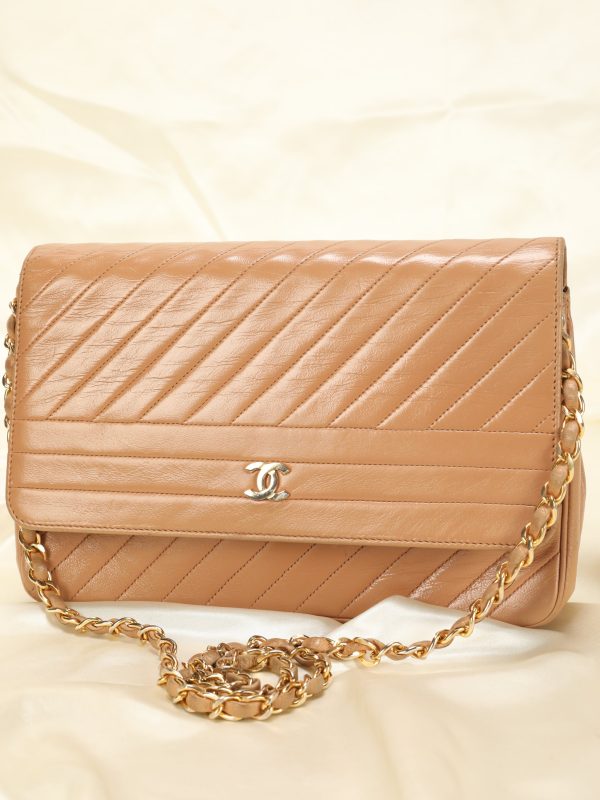 Chanel Lambskin Nude Shoulder Bag For Discount