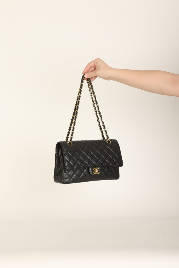 Chanel 2009 Caviar Medium Double Flap Online Hot Sale