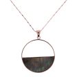 Bronzallure Alba Disc Pink MOP Necklace 91.4cm Supply