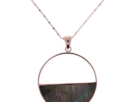 Bronzallure Alba Disc Pink MOP Necklace 91.4cm Supply