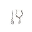 Earrings - Sterling Silver 925 CZ Halo Teardrops Fashion