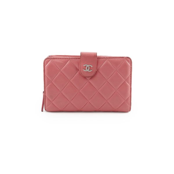 Chanel Compact Wallet Pink on Sale